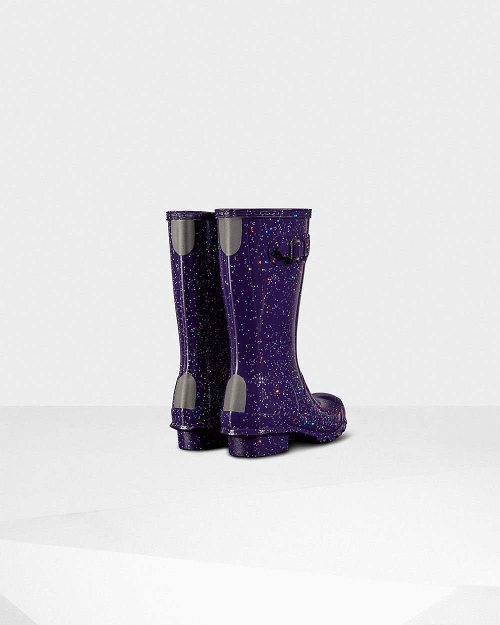 Bottes de Pluie Hunter Original Grands Giant Glitter Enfant Bleu Violette WLXBJQE-37